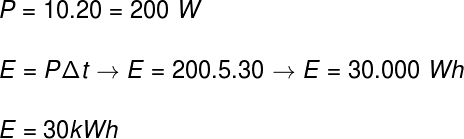 Cálculo da Energia Elétrica