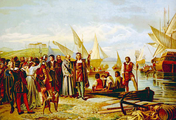 Em 3 de agosto de 1492, Cristóvão Colombo zarpou de Palos de la Frontera em direção ao oeste.