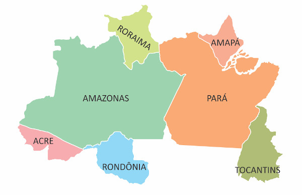 Mapa da Zona Norte de Portugal