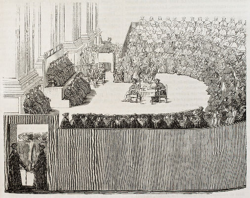 As autoridades da Igreja Católica reuniram-se no Concílio de Trento entre 1545 e 1563.