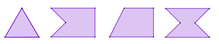 Polígonos, um tipo de forma geométrica.