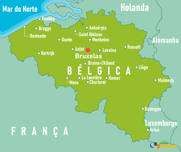 Belgica Mapa Idiomas Populacao Curiosidades Brasil Escola