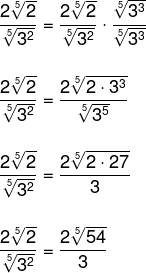 Simplificação de raízes quadradas de frações, Matemática