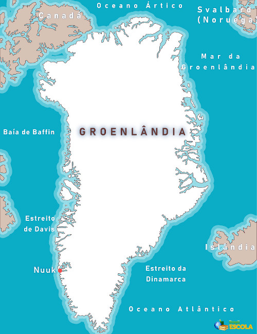 Mapa da Groenlândia