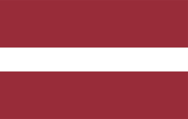 Bandeira da Letônia.