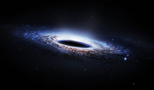 Buraco negro no espaço.