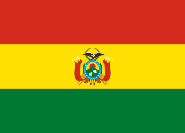 Bandeira da Bolívia.