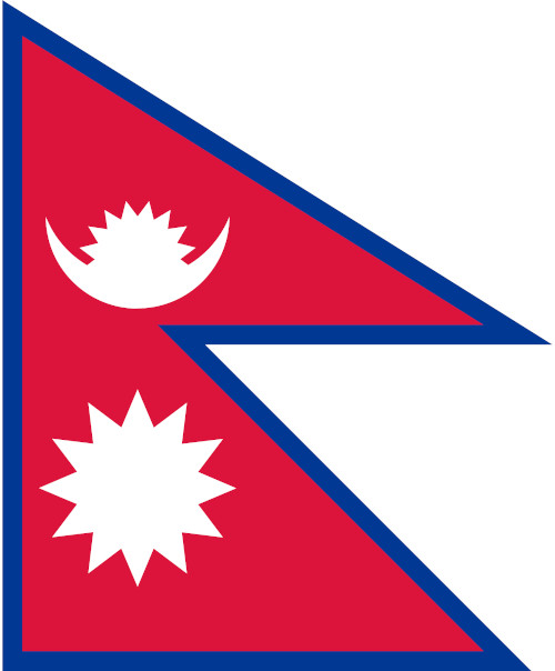 Bandeira do Nepal.
