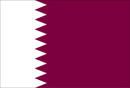 Bandeira do Catar, em branco e vinho.