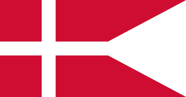 Bandeira do Estado da Dinamarca. [1]