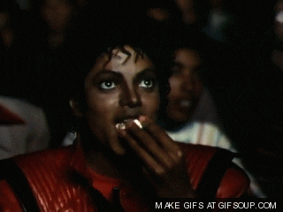 GIF meme Michael Jackson comendo pipoca