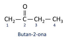 Fórmula estrutural de butan-2-ona