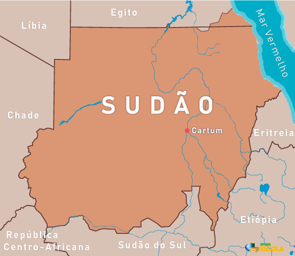 Mapa do Sudão
