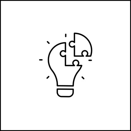 Quebra-cabeça com o símbolo de uma lâmpada representando a ideia de solução da proposta de intervenção da redação do Enem.