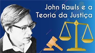 Retrato de John Rawls ao lado do escrito"John Rawls e a Teoria da Justiça".
