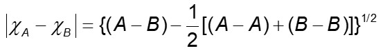 Fórmula para calcular a eletronegatividade, segundo Pauling. 