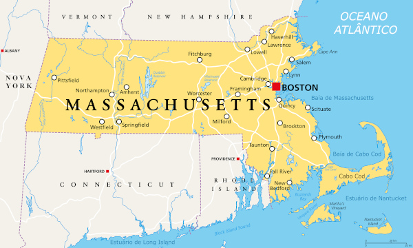 Mapa de Massachusetts