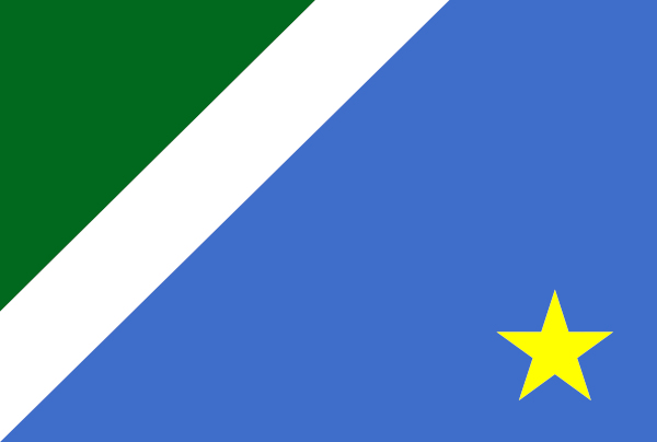 Bandeira de Mato Grosso do Sul, estado do Centro-Oeste.