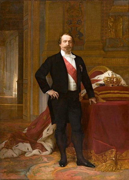 Napoleão III, imperador da França durante a unificação alemã, uma das causas da Guerra Franco-Prussiana.