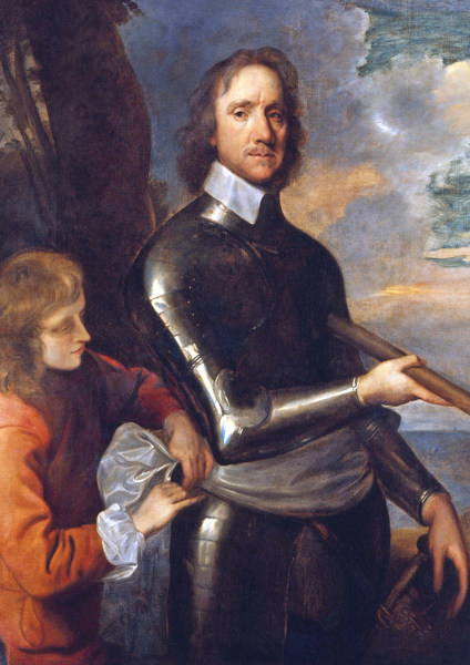 Pintura do chefe militar puritano Oliver Cromwell, que instaurou a Commonwealth no contexto da Revolução Inglesa.