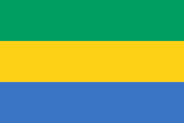 Bandeira do Gabão.