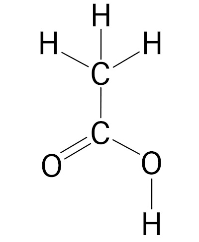 Fórmula estrutural convencional, uma das fórmulas estruturais do carbono.