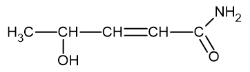Exemplo de fórmula estrutural condensada, uma das fórmulas estruturais do carbono.