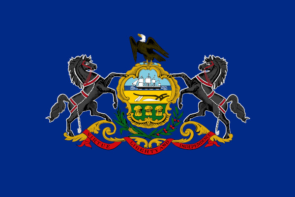 Bandeira do estado da Pensilvânia.