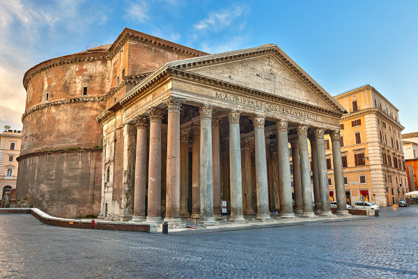 Panteão em Roma, na Itália, edifício mais bem conservado da Roma Antiga.