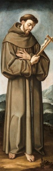 São Francisco de Assis, frade católico a que se atribui o início da prática de montar presépios.