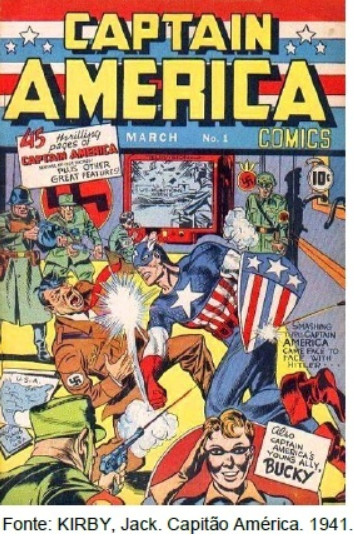 Gibi do Capitão América, personagem que expressa valores do american way of life.