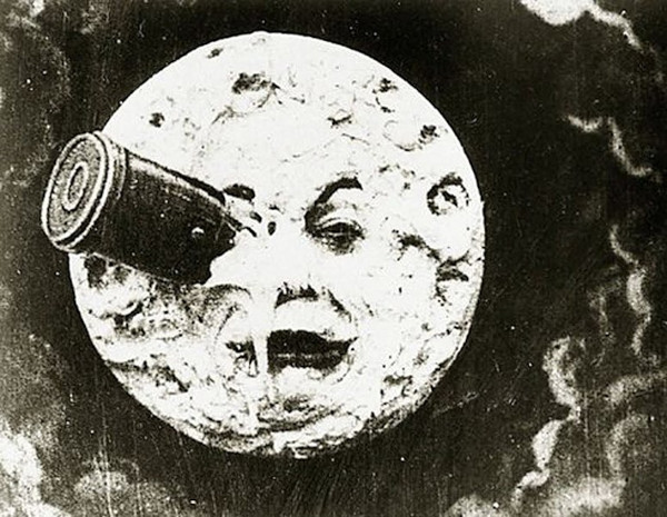 Cena do filme “Viagem à Lua”, um dos primeiros sucessos do cinema mundial, parte importante da história do cinema.