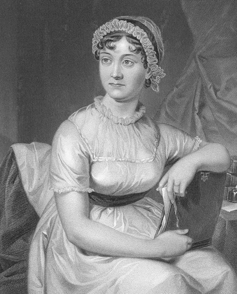 Retrato da escritora inglesa Jane Austen, autora da obra “Orgulho e preconceito”.