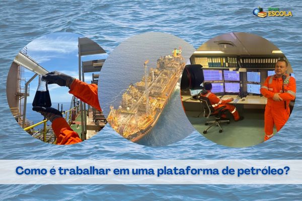 Fotos da plataforma de petróleo P-57 da Petrobras