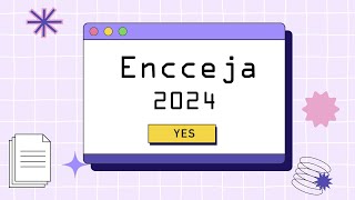 Quadro escrito "Encceja 2024: datas, como fazer inscrição e provas" em fundo rosa quadriculado.