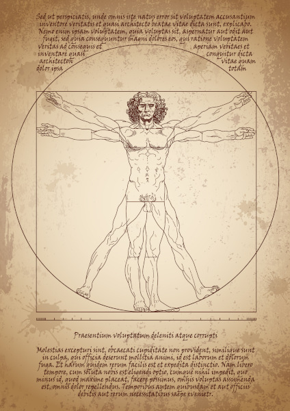 “Homem Vitruviano”, de Leonardo da Vinci.
