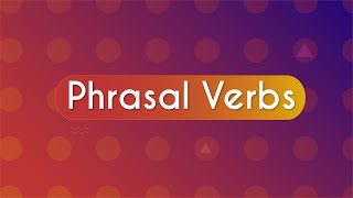 Título "Phrasal verbs" escrito sobre fundo de degradê em vermelho e roxo.