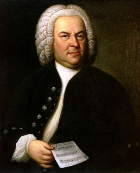 Pintura de Johann Sebastian Bach, um dos principais nomes da história da música.