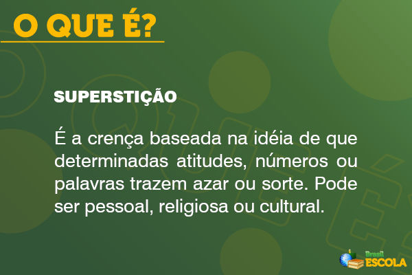 Imagem contendo o conceito de superstição.