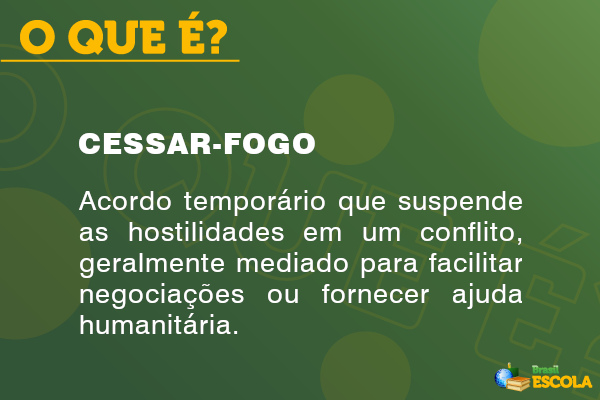 Quadro com o significado de cessar-fogo.