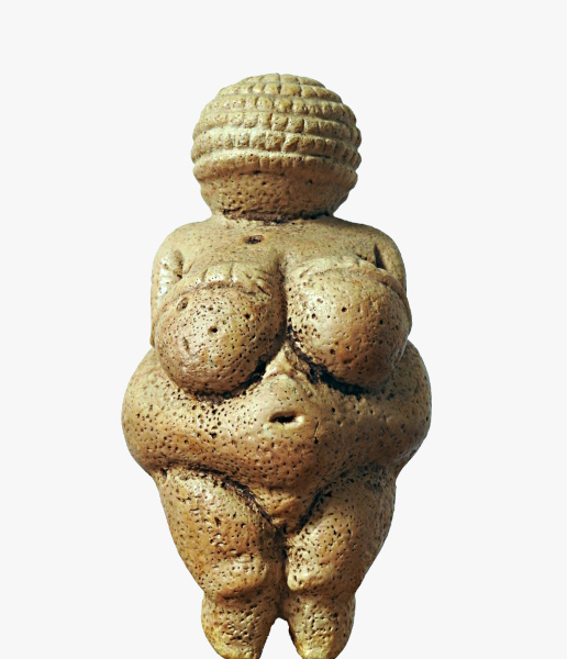 A estatueta Vênus de Willendorf é um exemplo de arte do período Paleolítico.