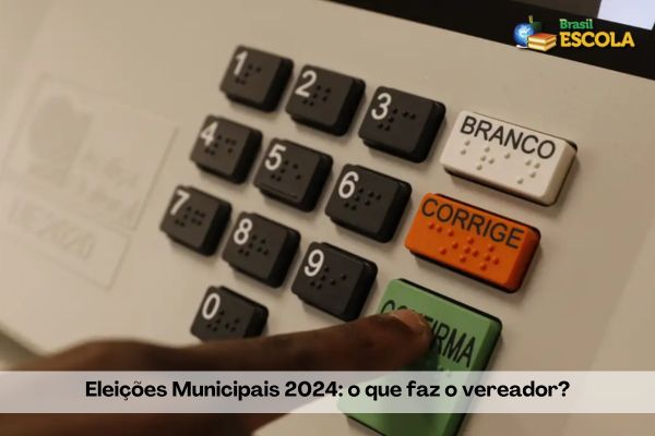 Pessoa votando em urna eletrônica. Texto Eleições Municipais 2024: o que faz o vereador