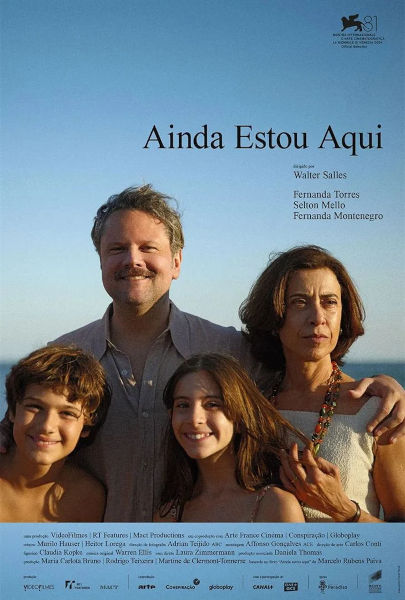 Pôster oficial do filme Ainda estou aqui, adaptação da obra de Marcelo Rubens Paiva. (Créditos: reprodução)