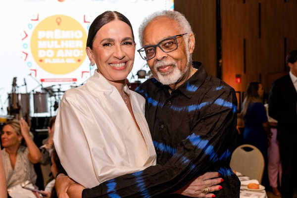 Gilberto Gil e sua esposa Flora Gil.