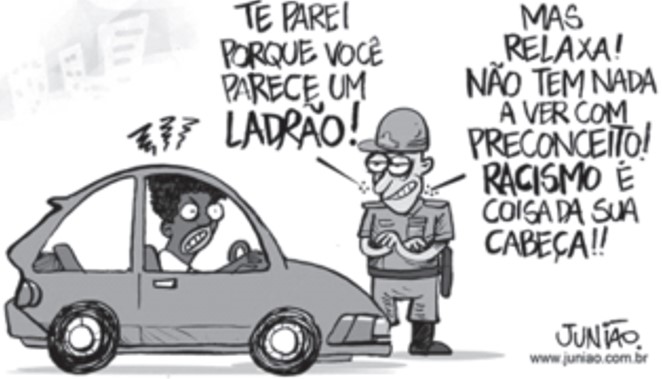 Charge sobre racismo em questão da CPCON.