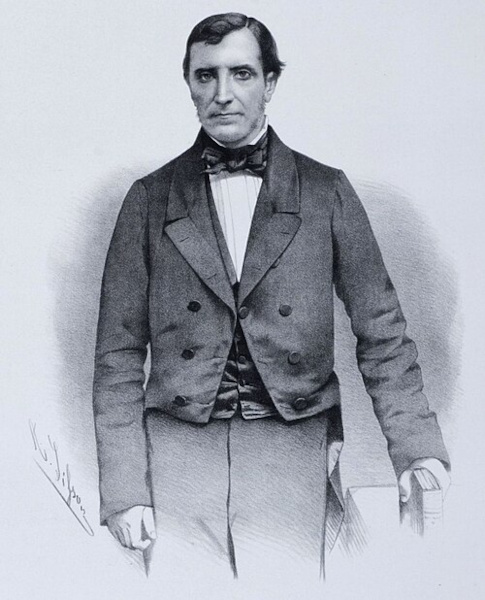 Retrato de Irineu Evangelista de Souza, o Barão e Visconde de Mauá, em preto e branco.[imagem_principal]