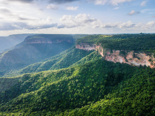 Vista de paisagem da Chapada dos Veadeiros, em Goiás.