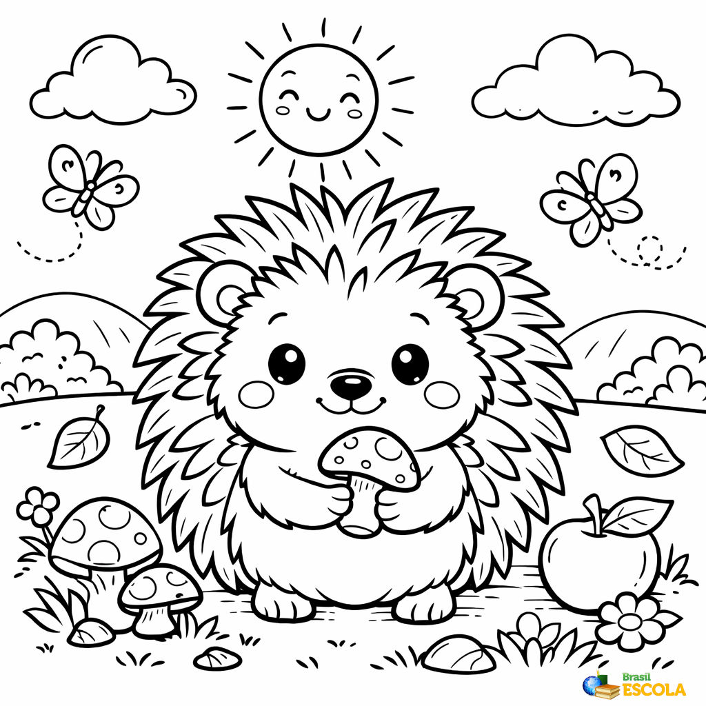Desenho de ouri&ccedil;o para colorir