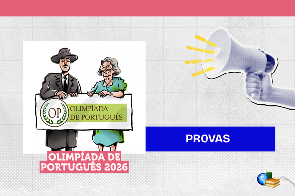 Foto da logo da Olimpiada de Português.