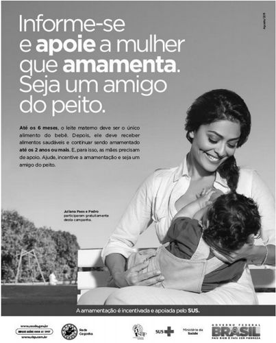 Imagem em questão de vestibular sobre amamentação.